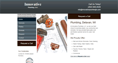 Desktop Screenshot of innovativeplumbingllc.com